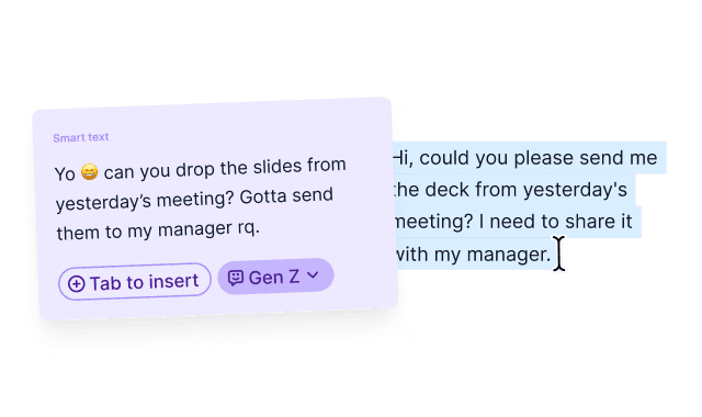 Rewriting copy in different tones with Ventrilo