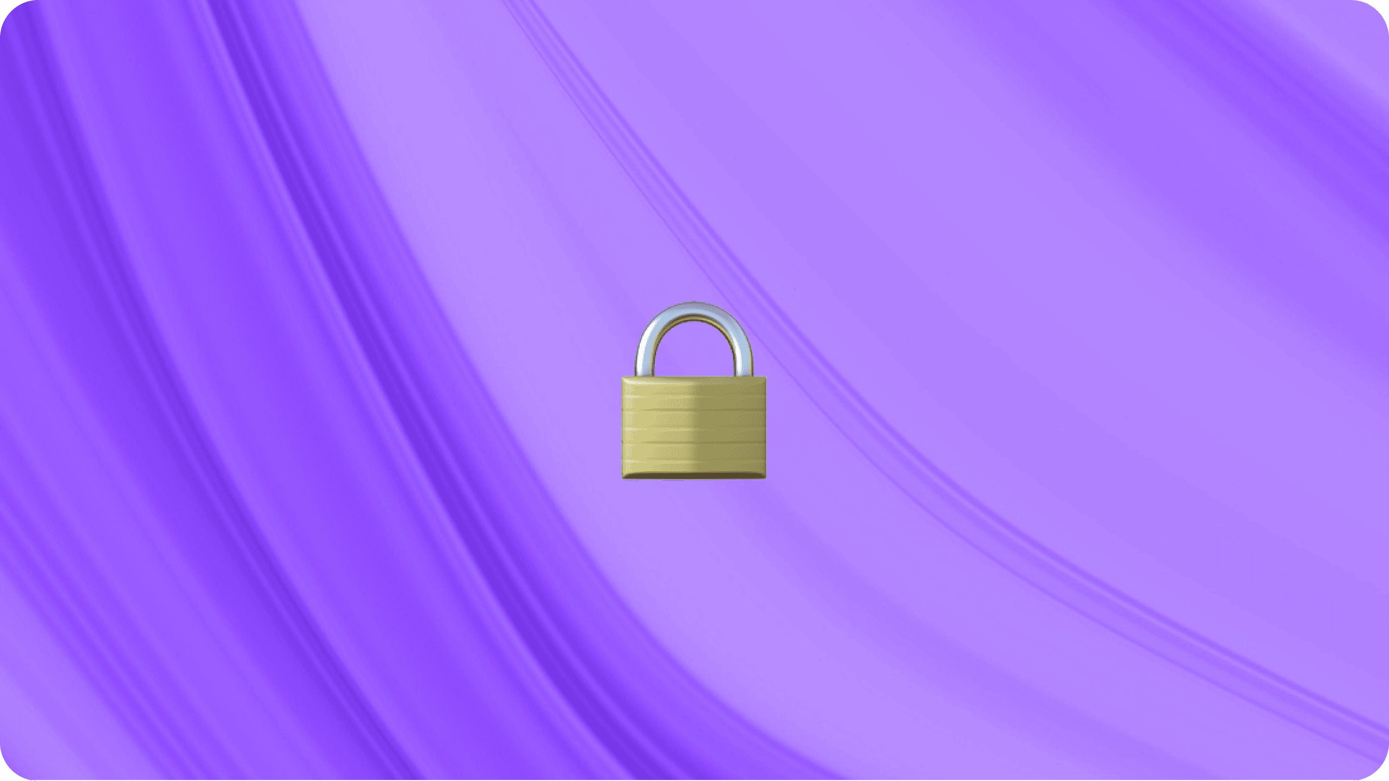 A padlock on a violet gradient, representing privacy